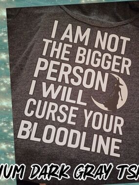 Graphic Quote Dark Gray Tee - White Text